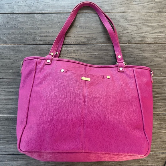 🆕 Thirty-one Jewell Townsfair Reversible Tote
Fuchsia/ Silver - Picture 1 of 5